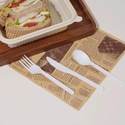 6" CPLA Biodegradable Cutlery Series | Knife, Fork & Spoon Options