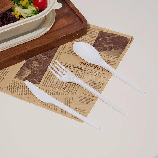 6 1/2" CPLA Biodegradable Cutlery Series | Knife, Fork & Spoon Options