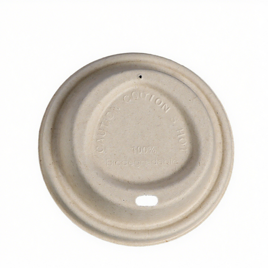90mm Bagasse Molded Hot Cup Sip Lid