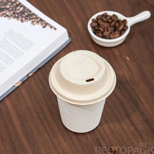 90mm Bagasse Molded Hot Cup Sip Lids