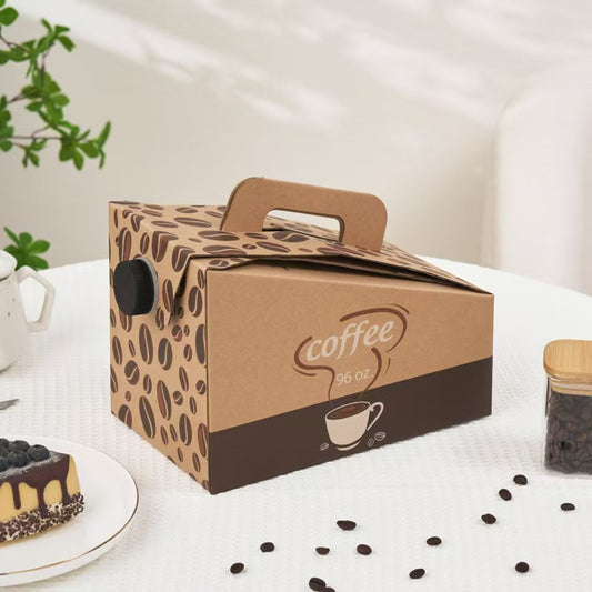96 oz To-Go Coffee Carrier Boxes with Handles