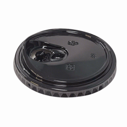 98mm Black PET Strawless / Sip Lid