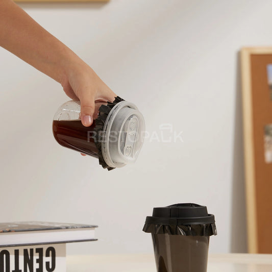 4.33 inches Black Leak-Proof Seal Paper for 70–95mm Cups