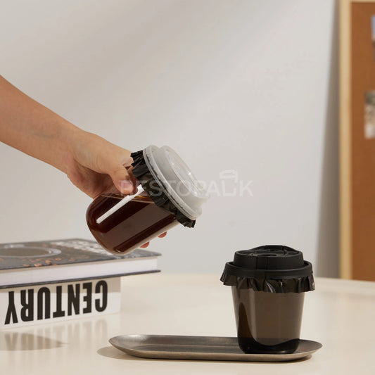 5.12 inches Black Leak-Proof Seal Paper for 96-110mm Cups