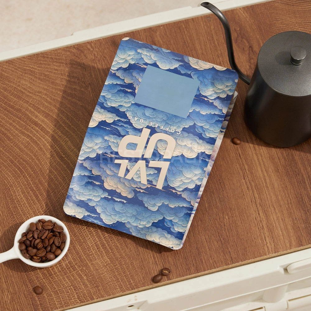Cloud Pattern Flat Bottom Coffee Bag with Zipper