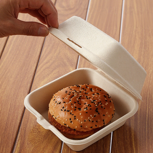 Compostable Natural Sugarcane Lunch Container