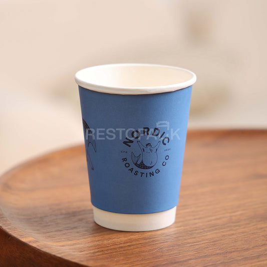 Custom 12 oz Double Wall Paper Coffee Cups
