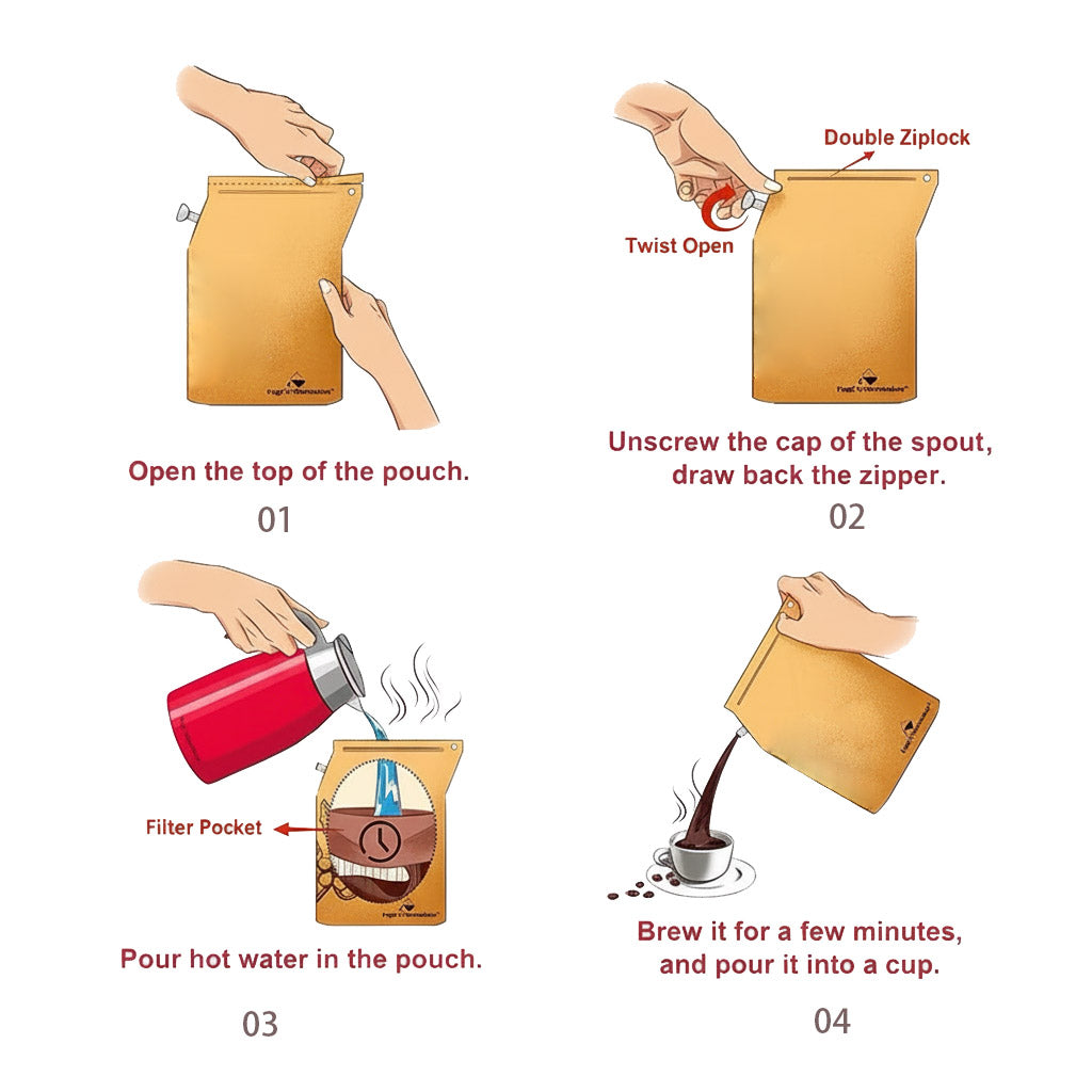 16 oz Spout Pouch Coffee Bags with Cap Closure