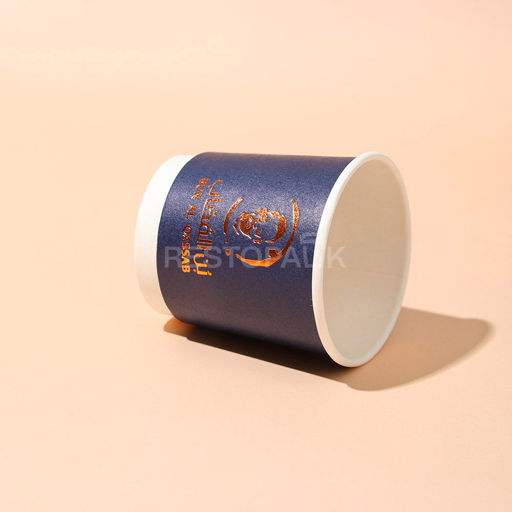 Custom 4 oz Double Wall Gold Foil Coffee Cups