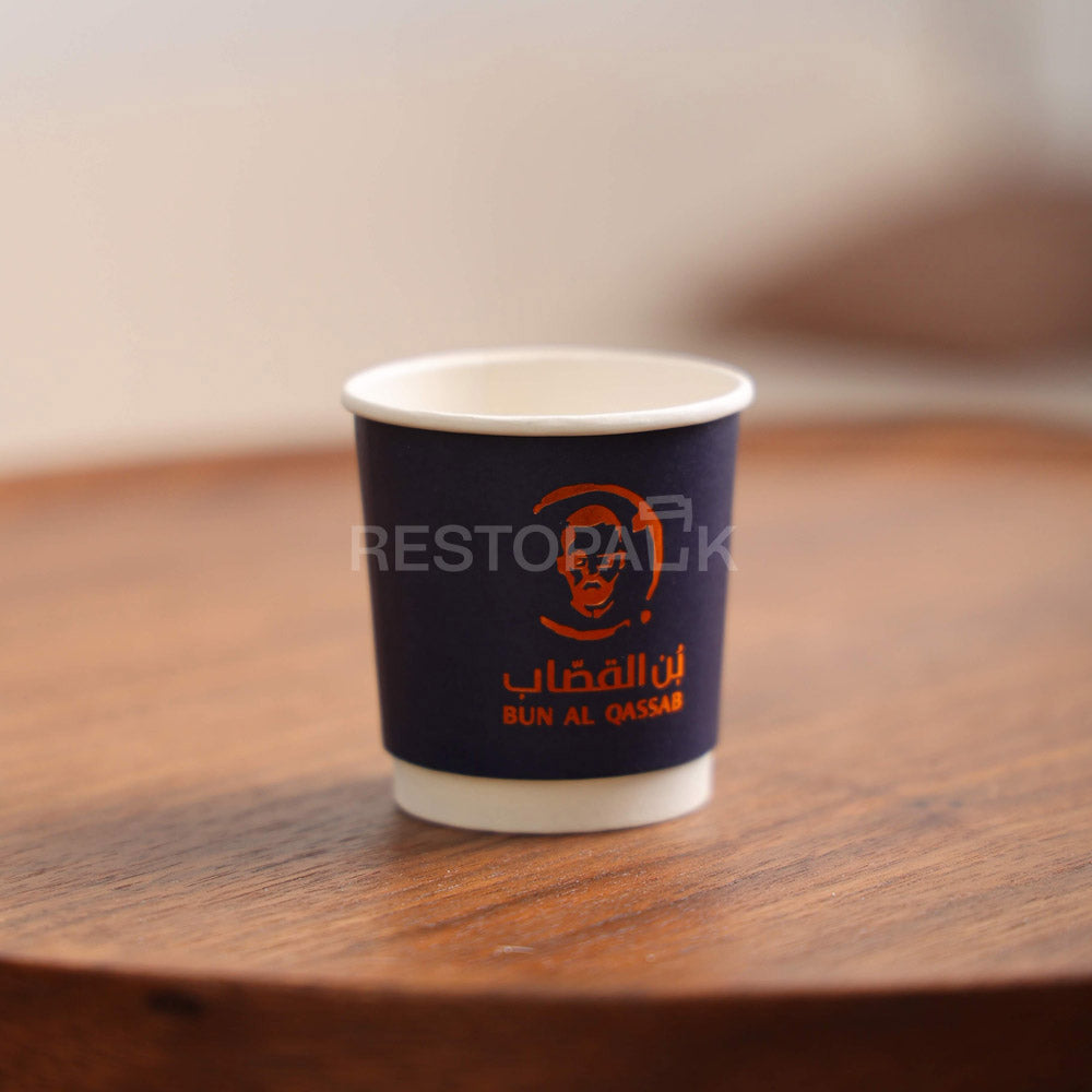 Custom 4 oz Double Wall Gold Foil Coffee Cups