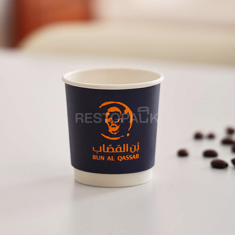Custom 4 oz Double Wall Gold Foil Coffee Cups