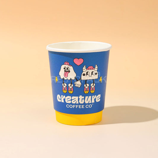 Custom 8 oz Double Wall Coffee Cups with Inner Print