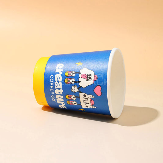 Custom 8 oz Double Wall Coffee Cups with Inner Print