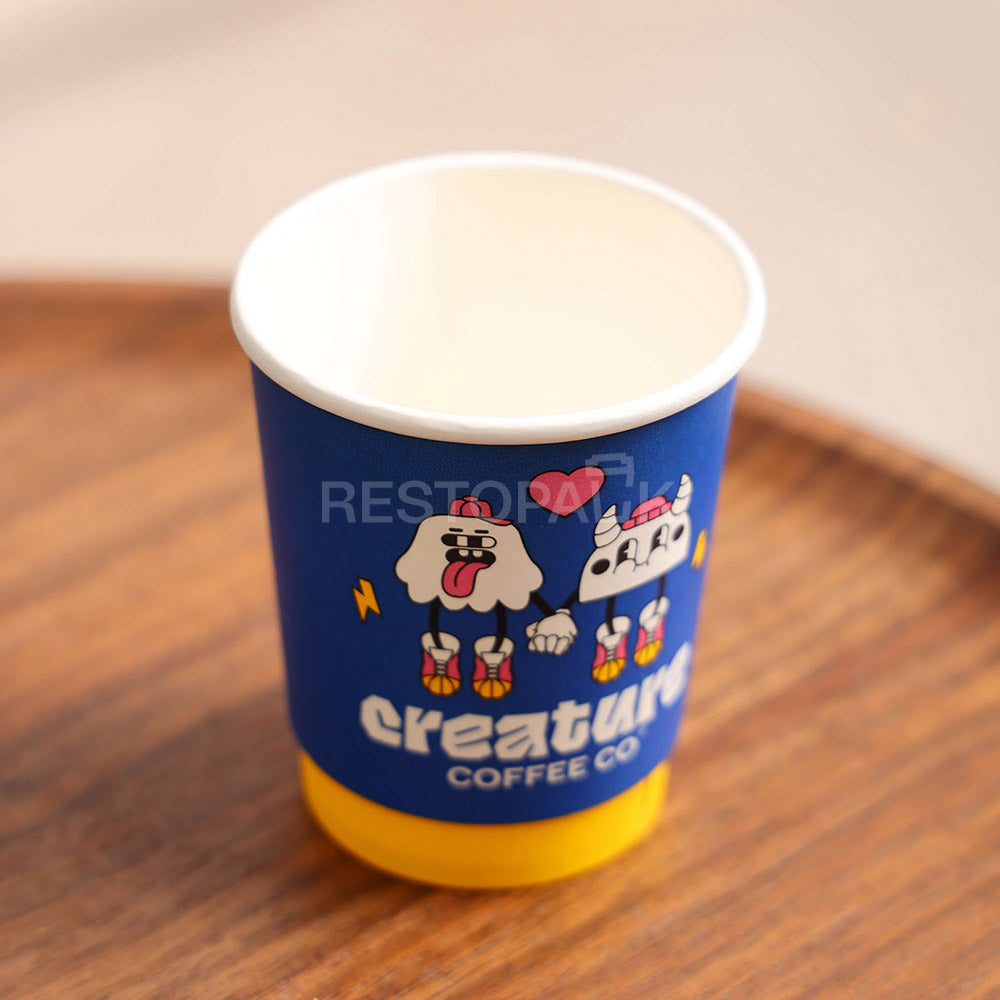 Custom 8 oz Double Wall Coffee Cups with Inner Print