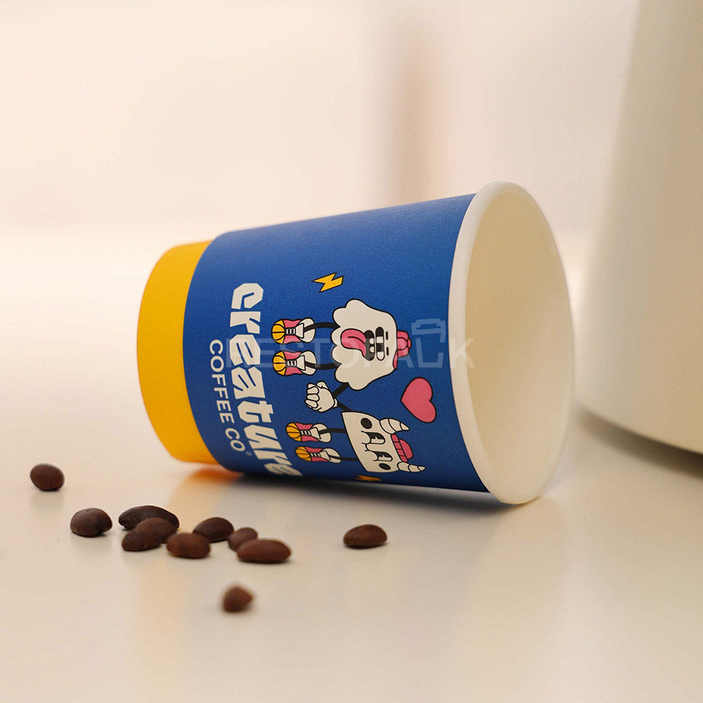 Custom 8 oz Double Wall Coffee Cups with Inner Print
