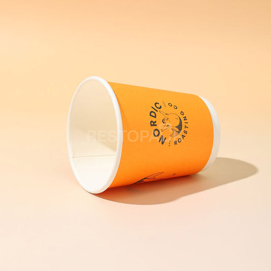 Custom 8 oz Double Wall Paper Coffee Cups