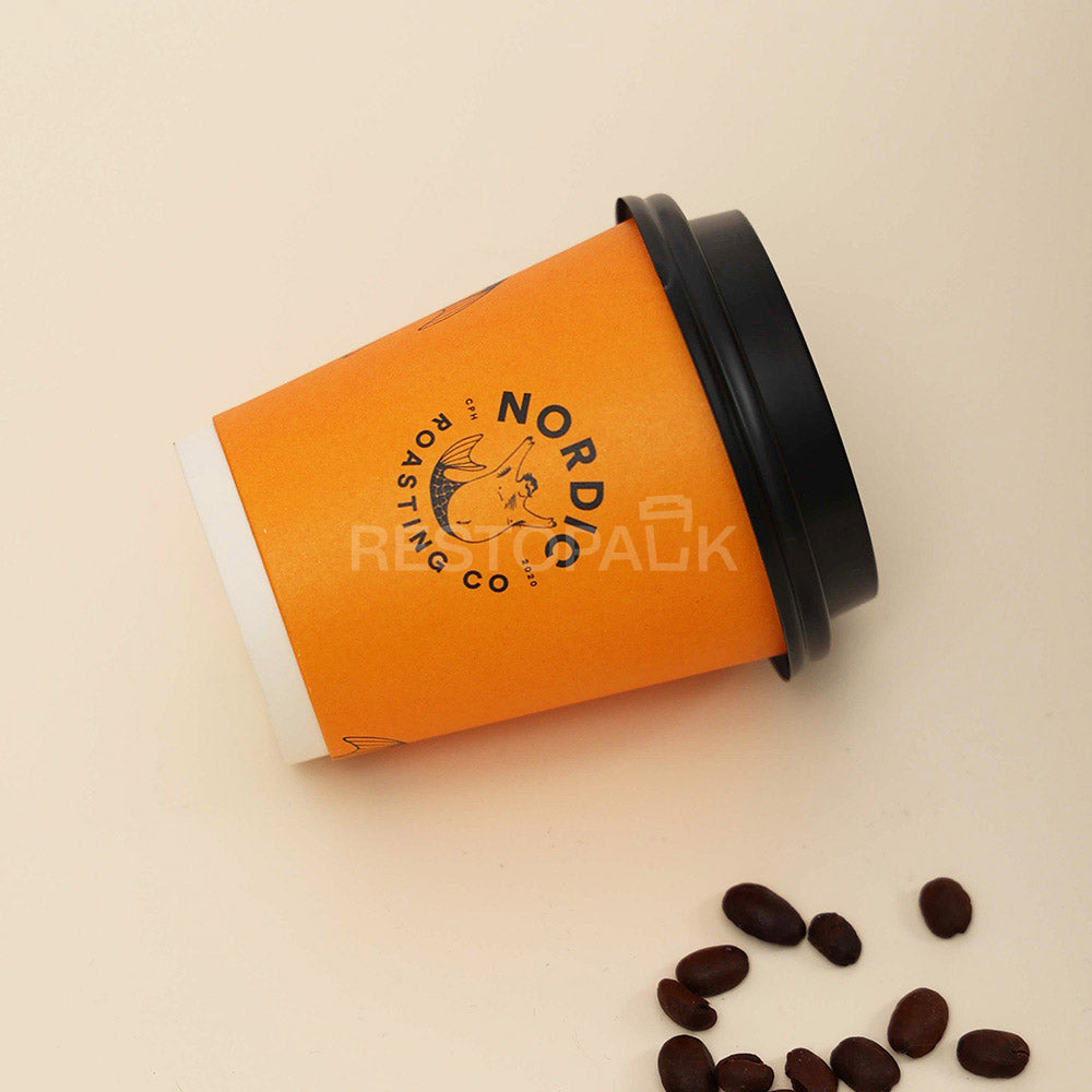 Custom 8 oz Double Wall Paper Coffee Cups