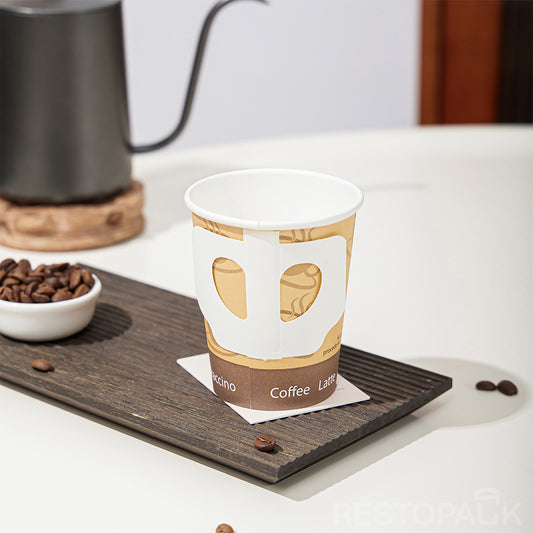 Custom 8 oz Heat-Resistant Paper Cup with Handle