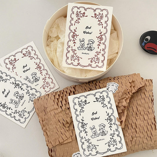 Custom Coated Paper Square Corner Label Cards