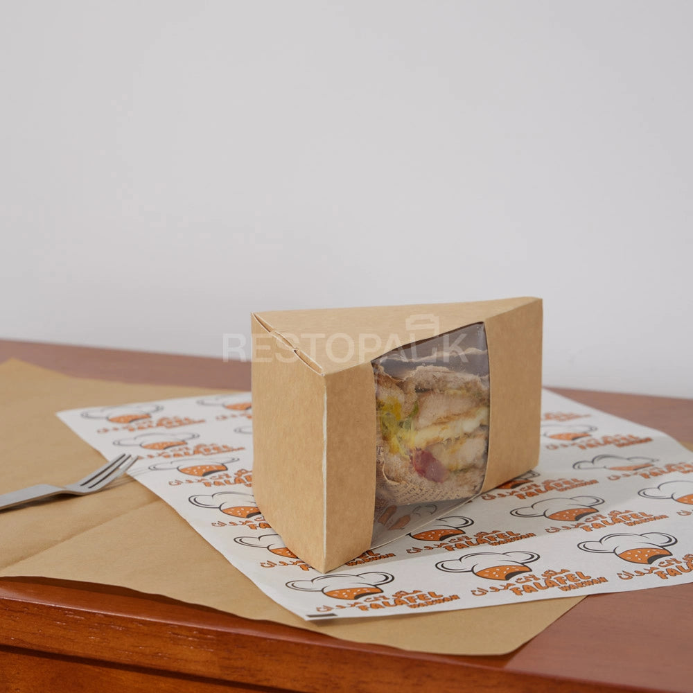 Custom Kraft Paper Sandwich Box with Window