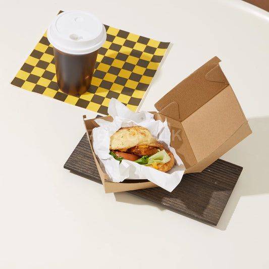 Custom Printed Kraft Paper Burger Box