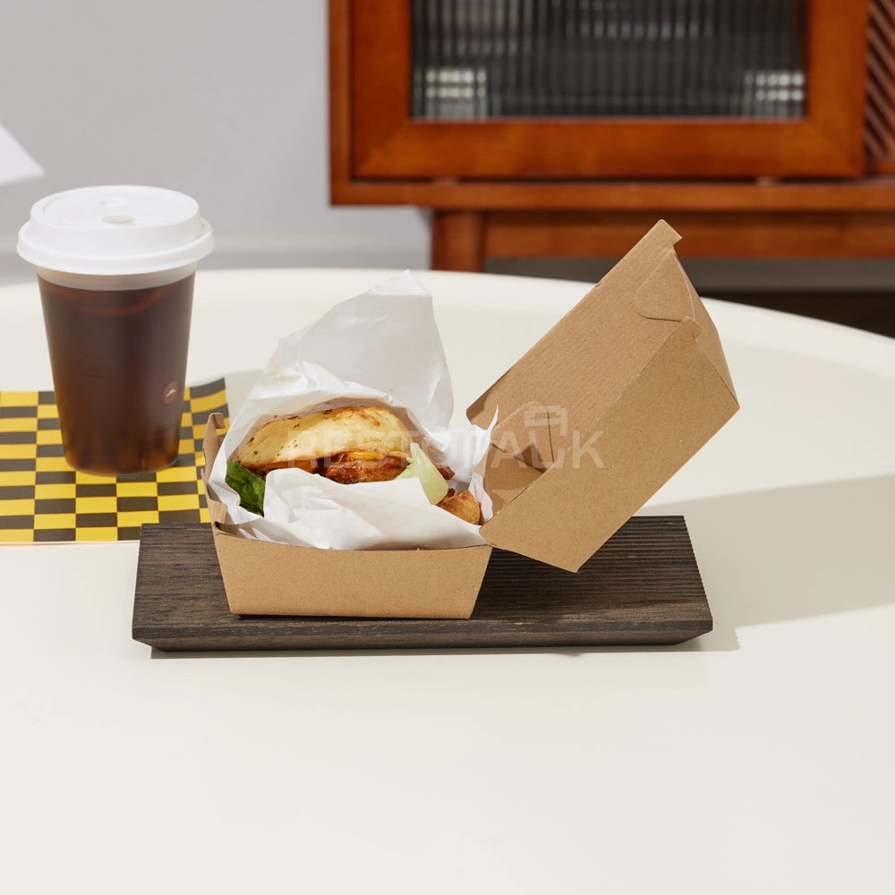 Custom Printed Kraft Paper Burger Box