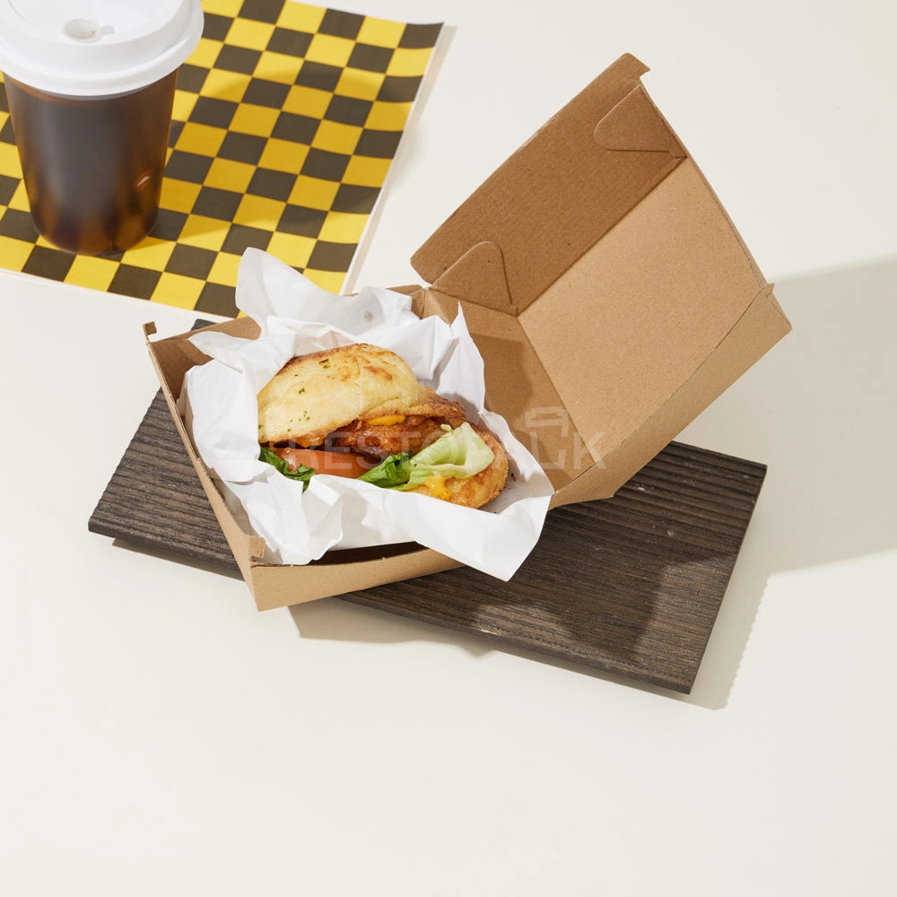 Custom Printed Kraft Paper Burger Box