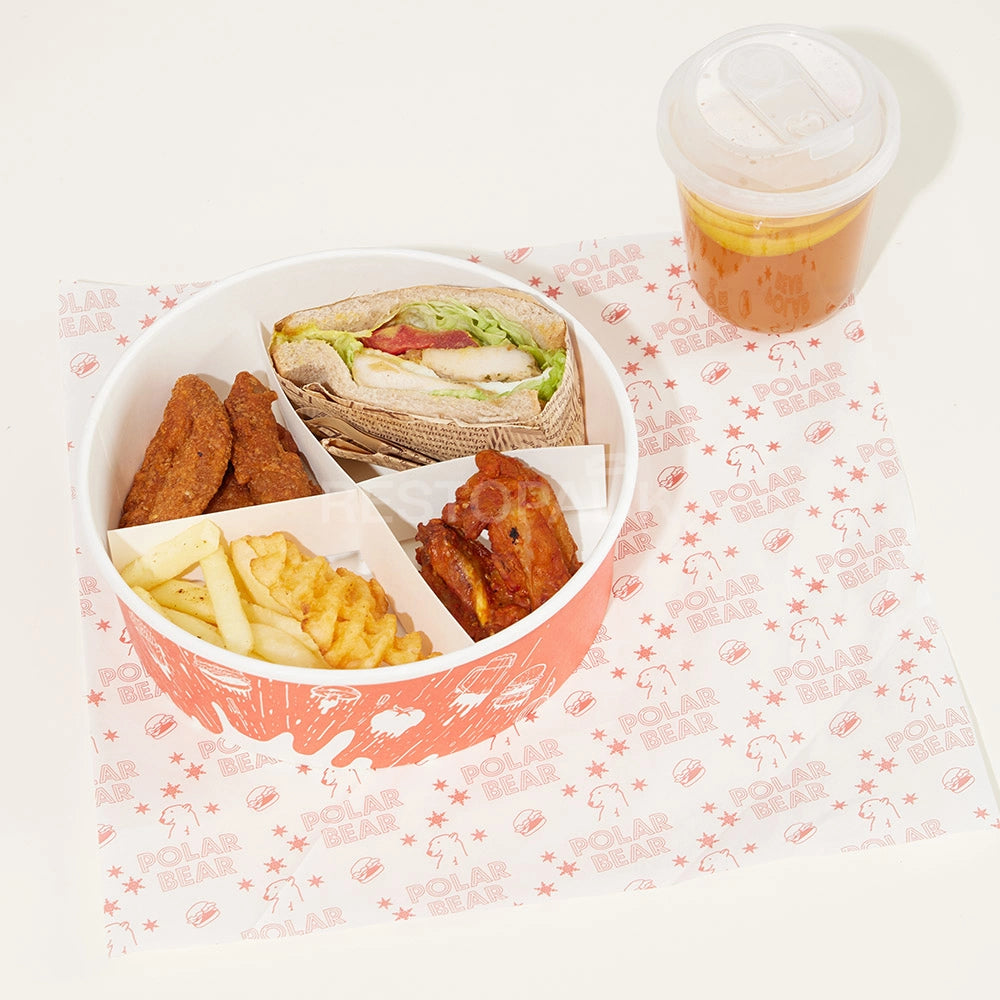 Custom Printed Kraft Paper Divided Food Bowl