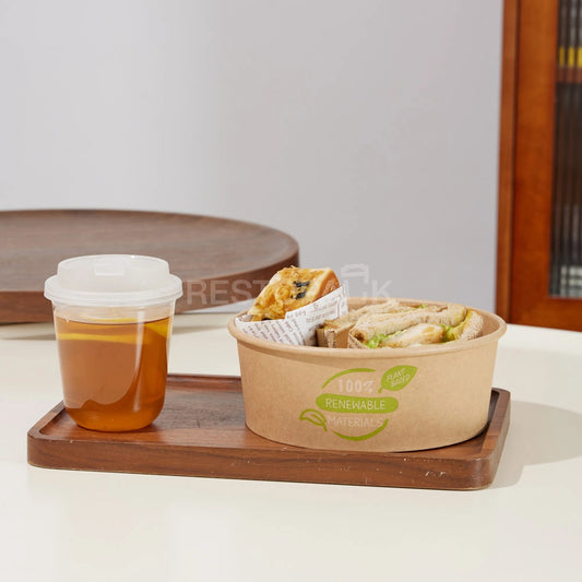 Custom Printed Kraft Paper Food Bowl
