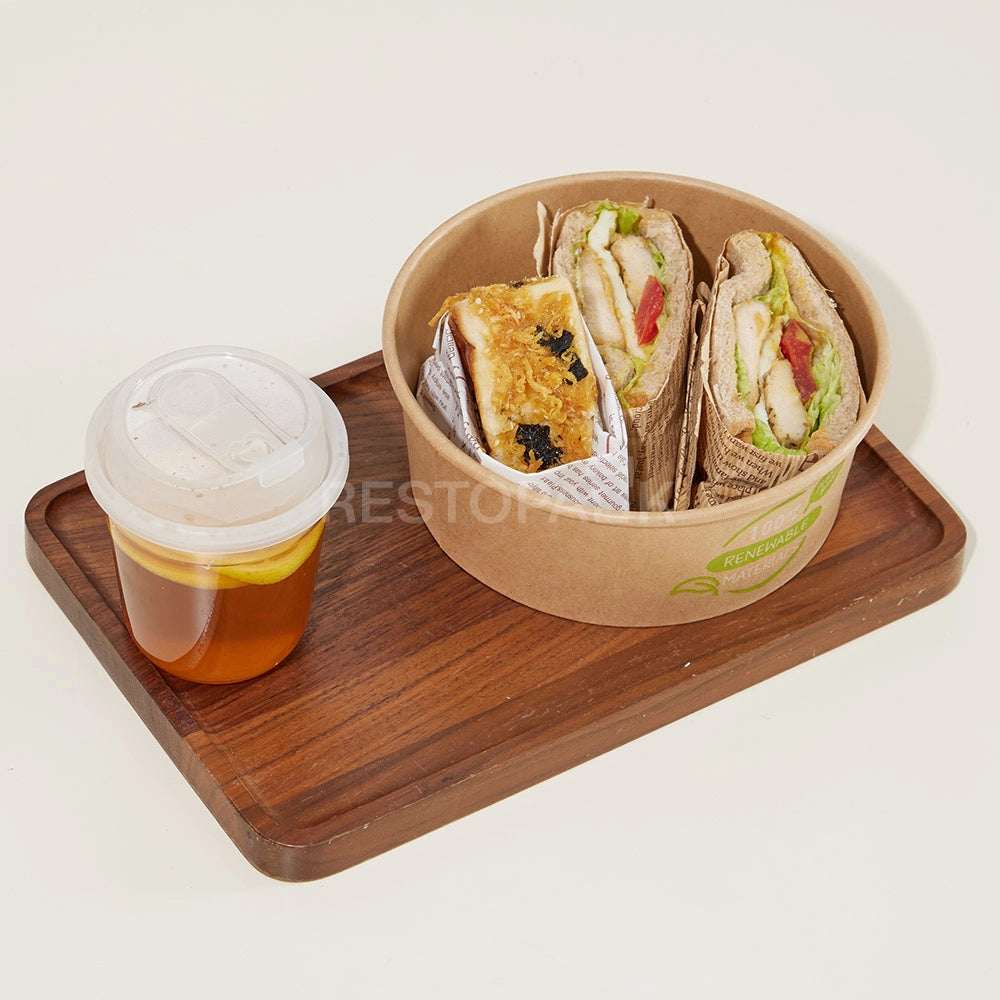 Custom Printed Kraft Paper Food Bowl