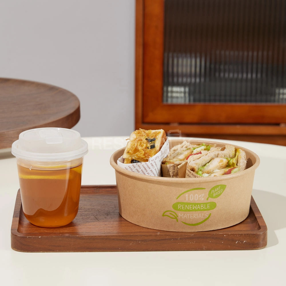 Custom Printed Kraft Paper Food Bowl