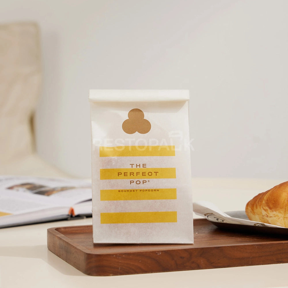 Custom Printed White Kraft Paper Snack Bag
