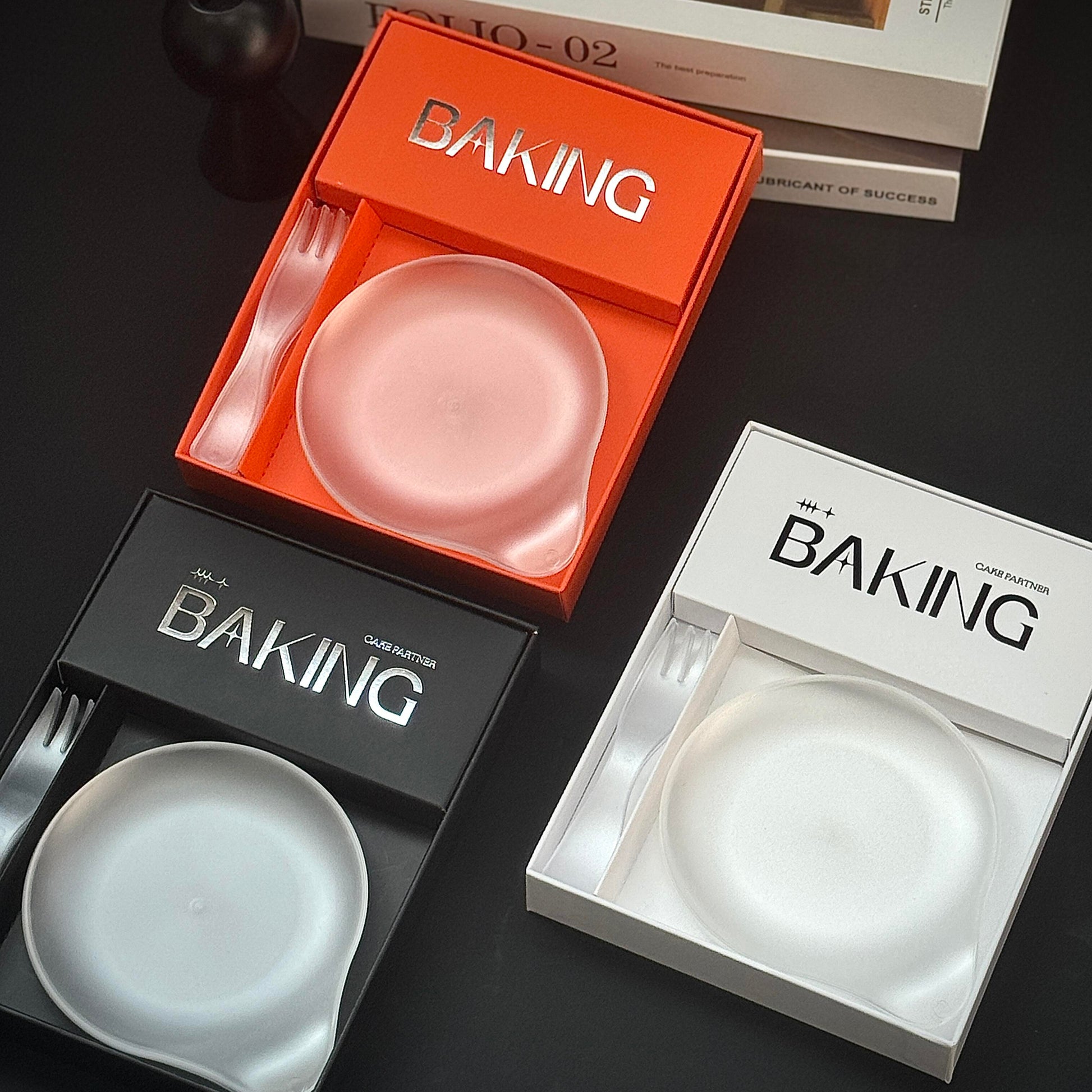 Custom Cake Tableware Party Set with Candle & Wipes