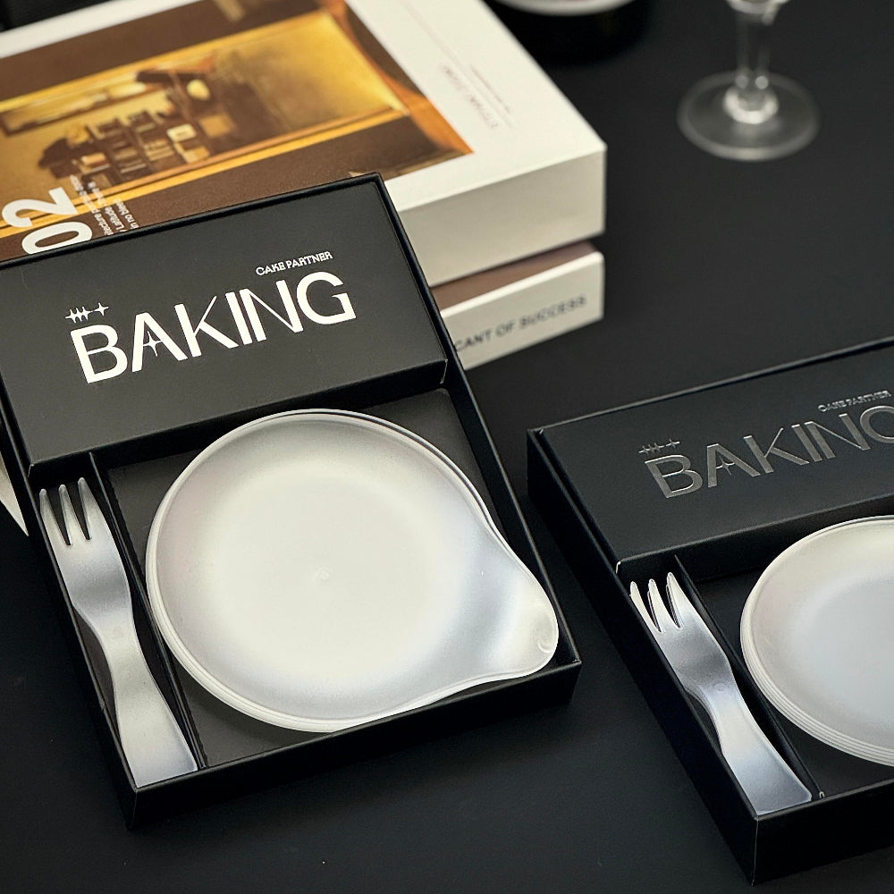 Custom Cake Tableware Party Set with Candle & Wipes