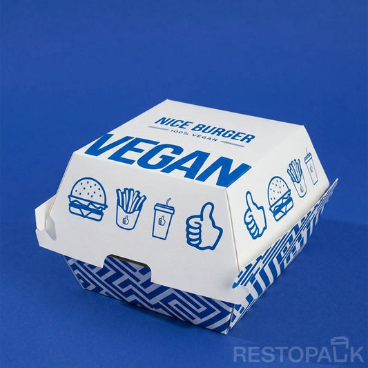 Custom Kraft Paper Burger Boxes with Logo