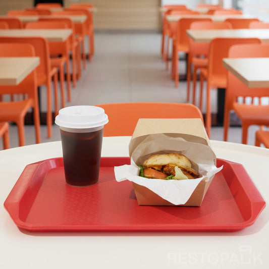 Custom Printed Brown Kraft Paper Burger Box with White Food-Grade Lining