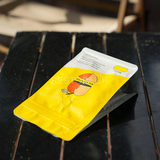 Custom Flat Bottom Coffee Bags with Clear Side Window