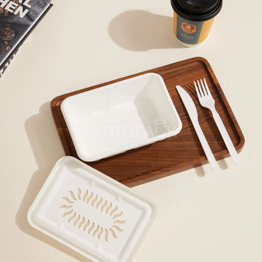 Eco Pulp Takeaway Box with Crisp Retention Design