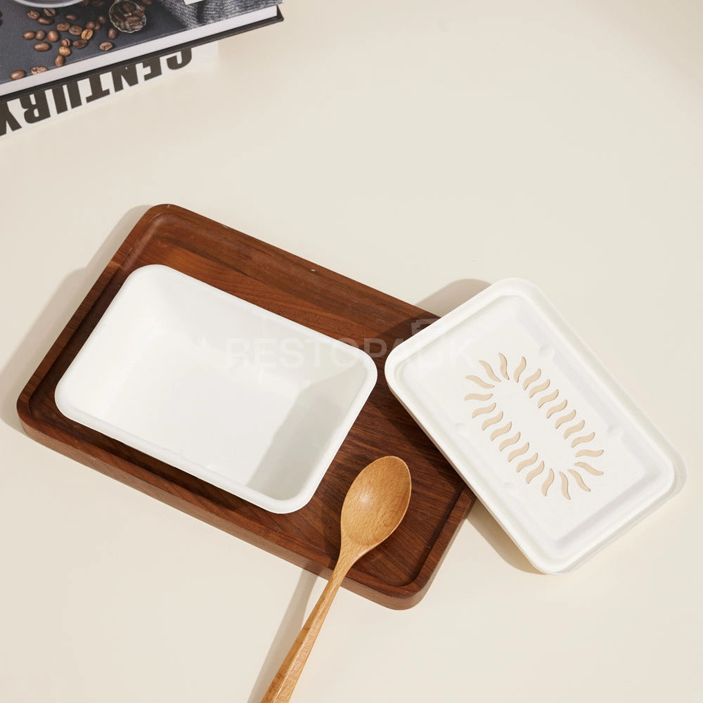 Eco Pulp Takeaway Box with Crisp Retention Design