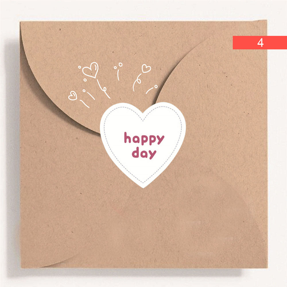 Heart Shaped Thank You Seal Sticker Roll - 500/Roll