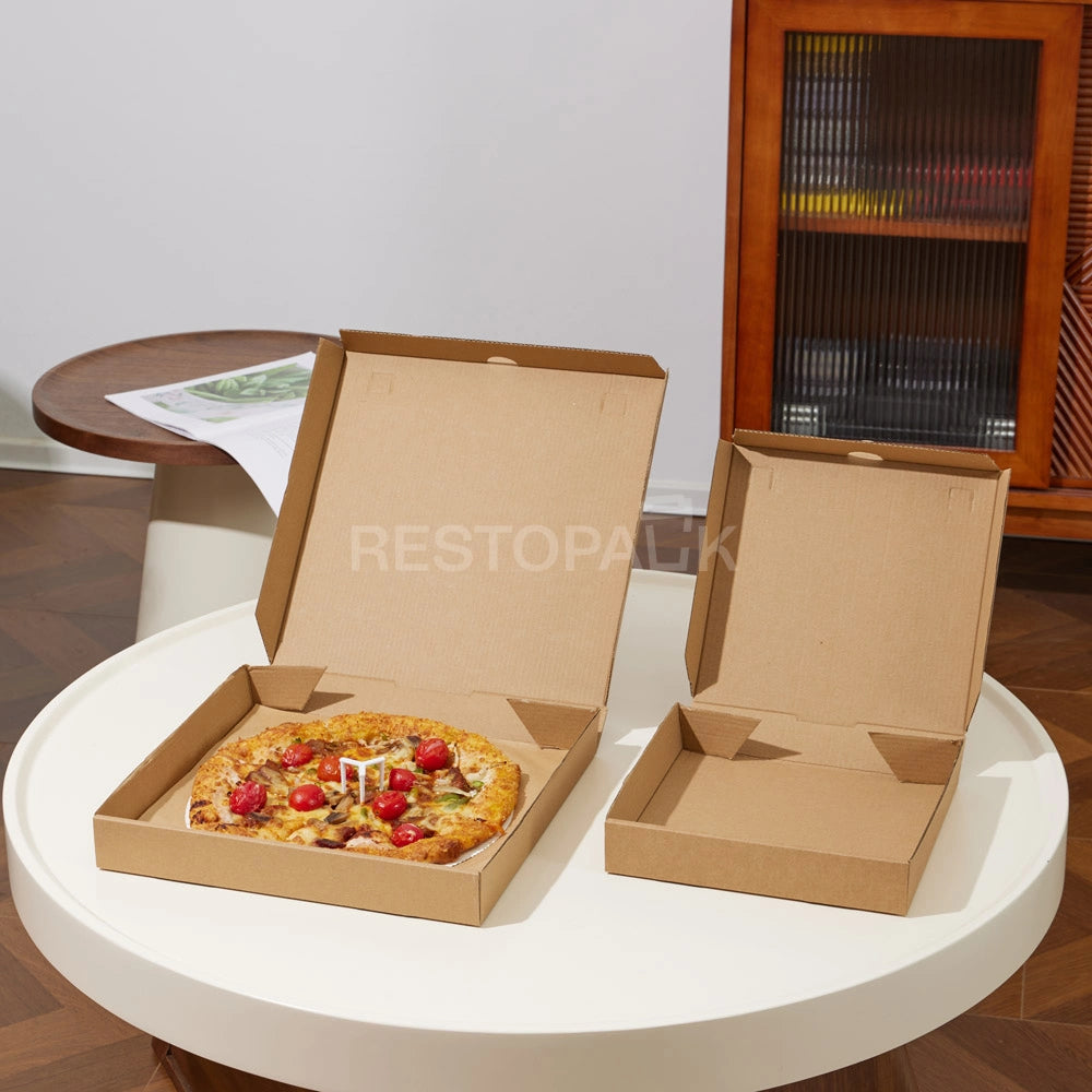 7" x 7" Kraft Corrugated Plain Pizza Box