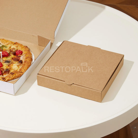 7" x 7" Kraft Corrugated Plain Pizza Box