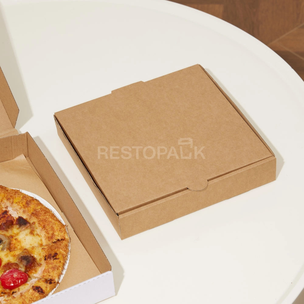 7" x 7" Kraft Corrugated Plain Pizza Box