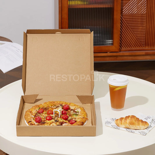 7" x 7" Kraft Corrugated Plain Pizza Box