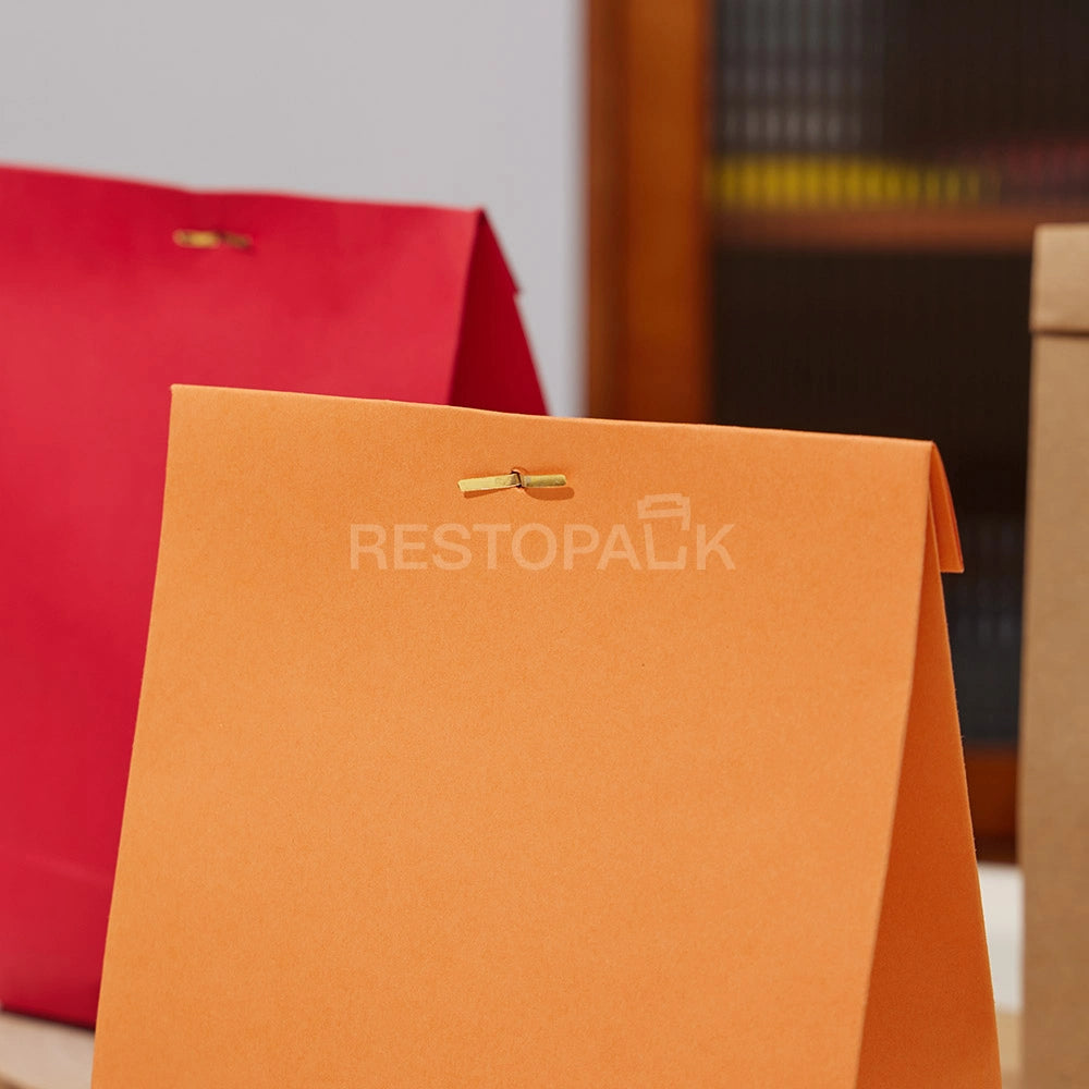 Kraft Paper Window Bags with Customizable Header Card and Snap Closure