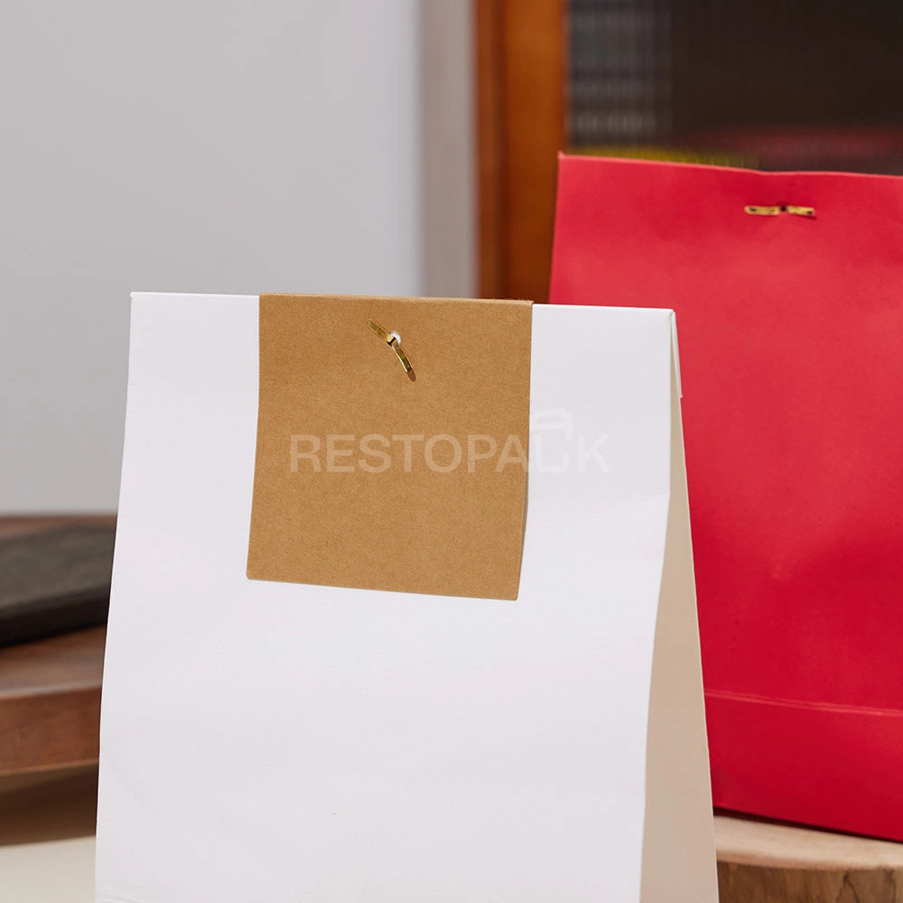 Kraft Paper Window Bags with Customizable Header Card and Snap Closure
