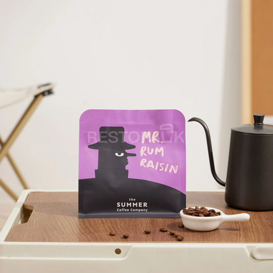 Matte Purple Flat Bottom Coffee Bag with Zipper & Custom Print