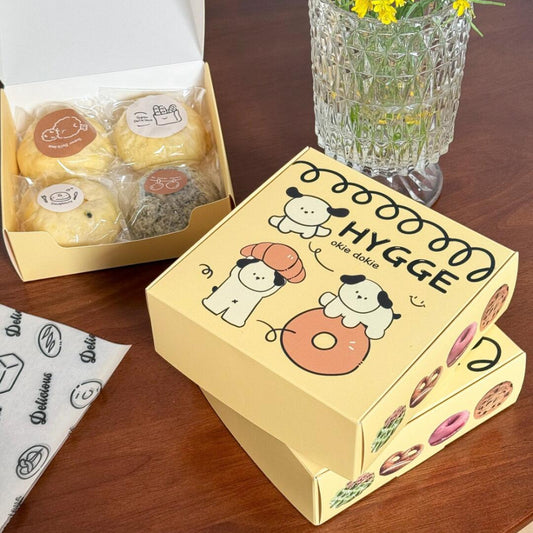 Printed Paper Egg Tart Boxes with Logo Customization