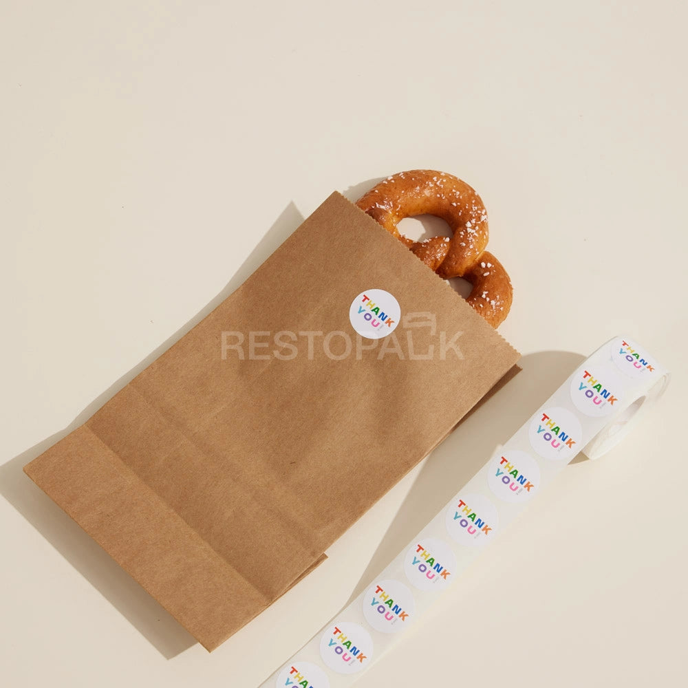 Rainbow Color Thank You Round Seal Sticker Roll - 500/Roll