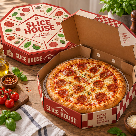 Custom Octagon Pizza Boxes
